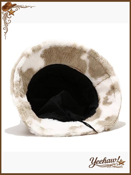 Winter Fluffy Faux Fur Bucket Hat Warm Packable Fisherman Hat